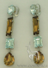 Earrings 98938 aqua beige