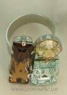 Ring 90019 aqua beige