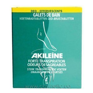 Шипучие дезодорирующие таблетки для ванны ног Akileine Deo Effervescent Foot Bath Tablets