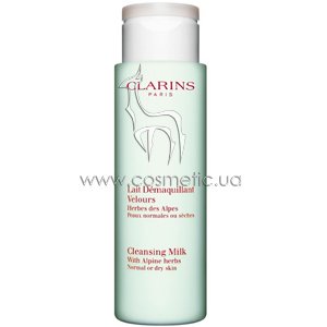Молочко с экстрактами альпийских трав для сухой или нормальной кожи. Clarins Cleansing Milk With Alpine Herbs