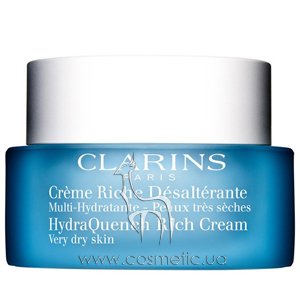 Увлажняющий крем восстанавливающий природный гидробаланс кожи Clarins HydraQuench Rich Cream Very Dry Skin