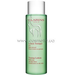 Тонизирующий лосьон для комбинированной или жирной кожи Clarins Toning Lotion With Iris