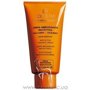 Устойчивый к воде защитный крем для лица и тела от солнца Collistar Speciale Abbronzatura Perfetta Protective Tanning Cream SPF 15