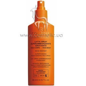 Водостойкое солнцезащитное молочко для лица и тела Collistar Speciale Abbronzatura Perfetta Supertanning Moisturizing Milk Spray SPF 6