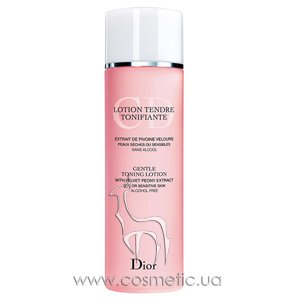 Тонизирующий лосьон для лица, c экстрактом пиона (без спирта) Dior Demaquillante Gentle Toning Lotion Alcohol Free