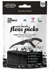 Зубная нить с держателем черный (50 шт) The Humble Co Dental Floss Picks Black small