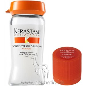 Комплект для глубокого питания сухих волос на одно применение Kerastase Fusio-Dose Concentre Oleo-Fusion & Booster