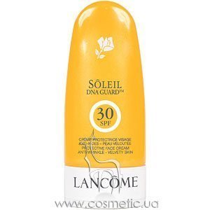 Солнцезащитный крем для лица, предотвращающий появление морщин Lancome Soleil DNA Guard Protective Face Cream Anti-Wrinkle Velvety Skin SPF 30