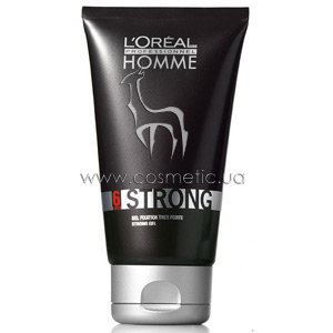 Мужской гель для укладки максимальной фиксации L'Oreal Professionnel Homme Strong Gel